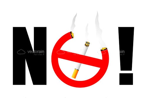 No Smoking Sign with Cigarette